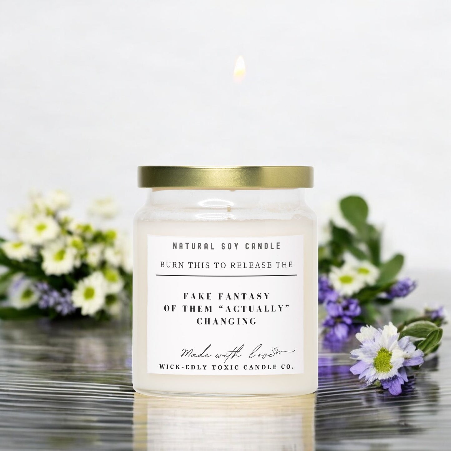 THE FAKE FANTASY OF THEM CHANGING CANDLE | TRIPLE SCENTED SOY CANDLE 9-oz