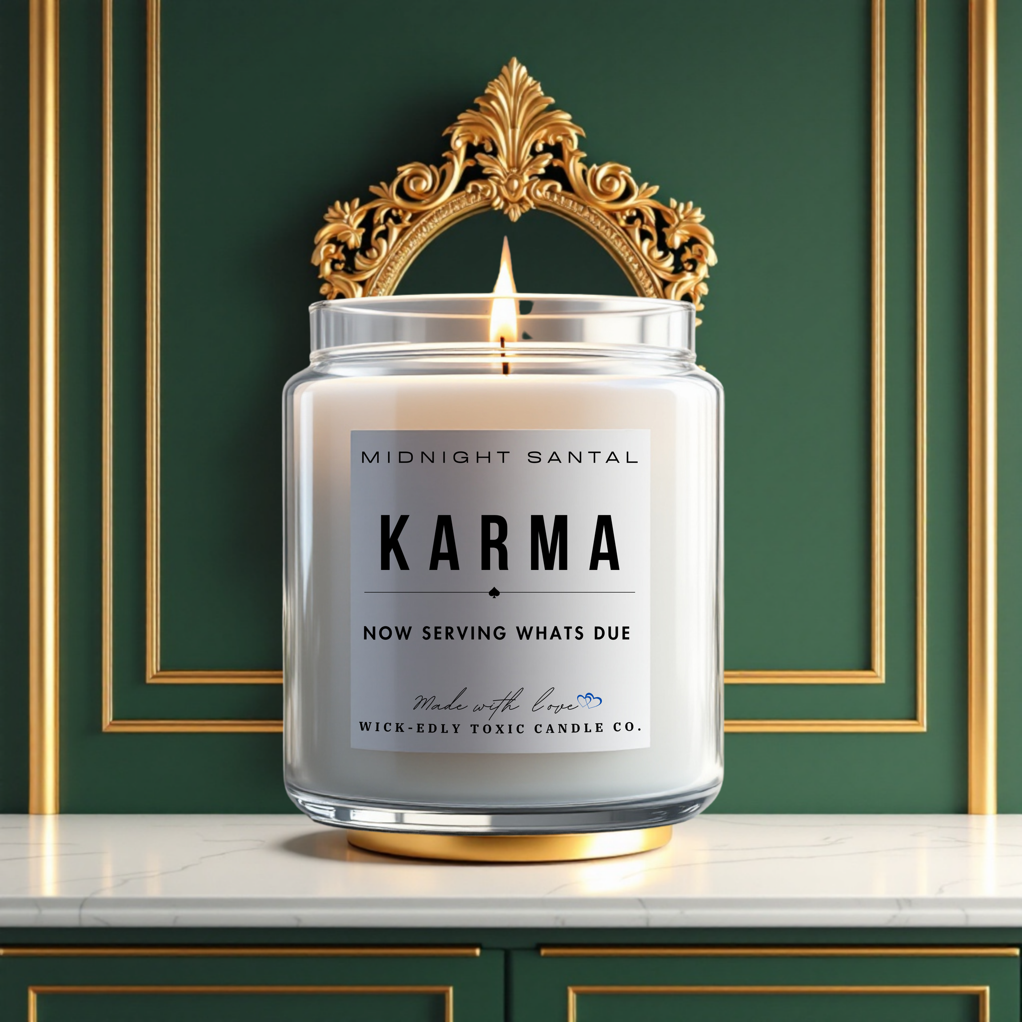 KARMA CANDLE- TRIPLE SCENTED SOY WAX 9oz